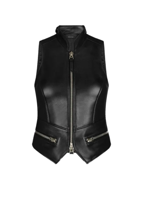 Кожен елек 'Biker' Tom Ford — снимка 2