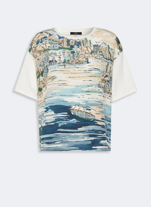 Тишърт с принт Weekend Max Mara Wkdterzo — снимка 7
