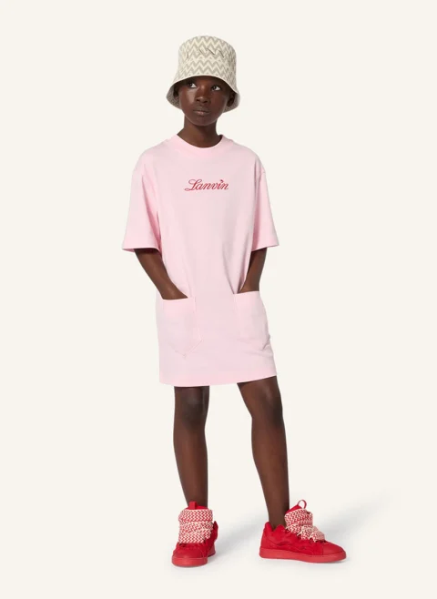 Рокля тип тишърт Lanvin Kids — снимка 4