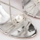 Дамски сребърни сандали Casadei — снимка 5
