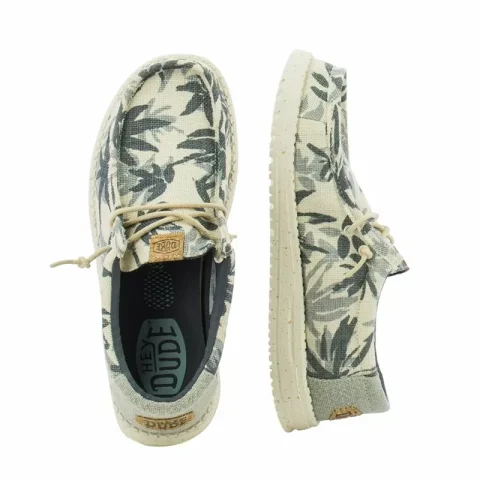 Мъжки Ежедневни HEY DUDE – 43087-0OF WALLY PALM EGRET/BLUE — снимка 5