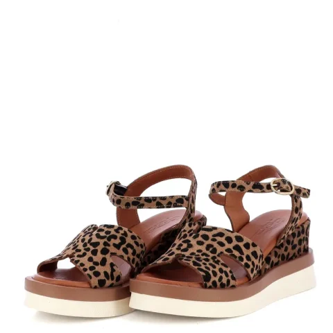 Дамски Сандали На Платформа CARLO FABIANI – 030-312-2823 LEOPARD — снимка 3