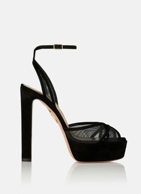 Сандали на ток с мрежа 'Shear Plateau' Aquazzura