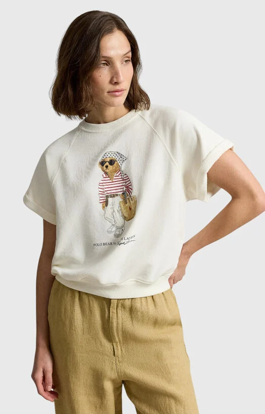 Памучен суитшърт Polo Bear с къс ръкав