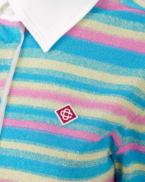 Stripe Towelling Polo Shirt — снимка 2