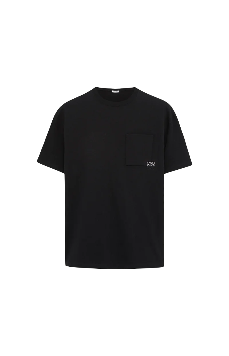 Loewe Loose Fit T-Shirt in Black Cotton