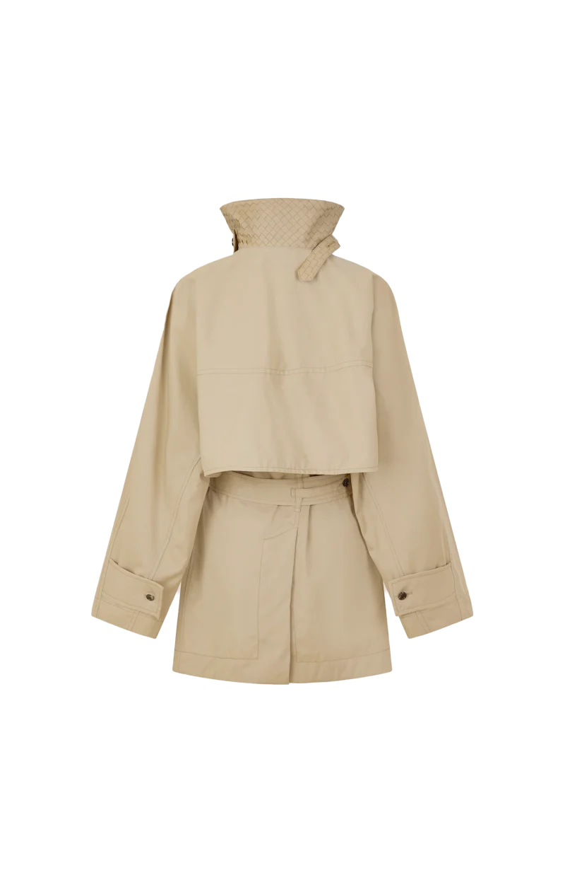 Cotton Trench Coat in Sahara — снимка 2