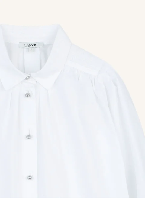 Риза от памучен поплин Lanvin Kids — снимка 3