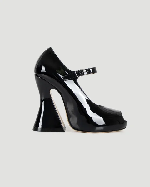 Black Sketch Mary Jane Heels