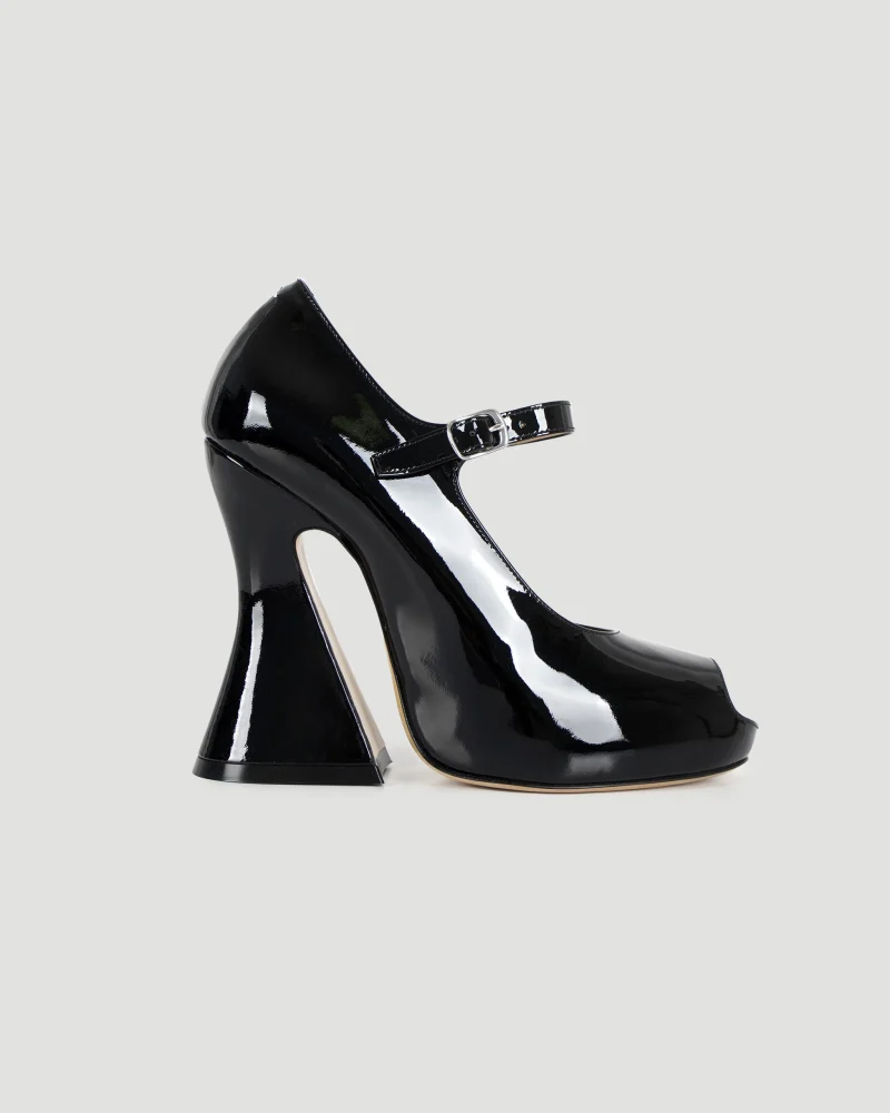 Black Sketch Mary Jane Heels