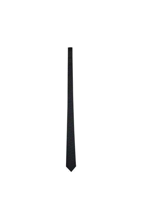 Silk Tie in Midnight Blue/Red