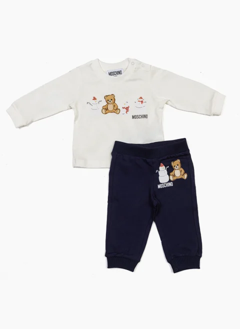 Спортен комплект с принт Moschino Kids