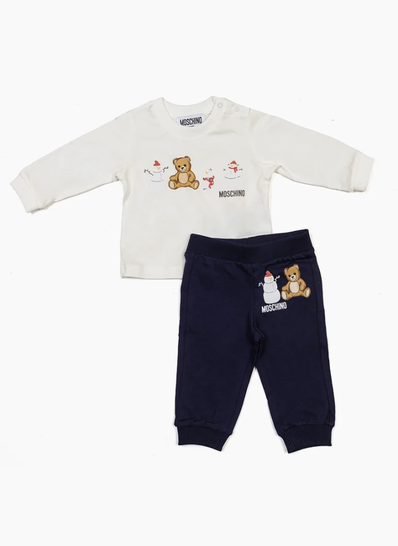 Спортен комплект с принт Moschino Kids