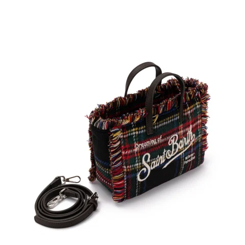 Дамска чанта с каре Mini Vanity SAINT BARTH — снимка 5