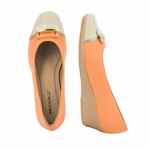 Дамски Обувки На Платформа PICCADILLY – 14318601 STRETCH SOFT SALMAO — снимка 4