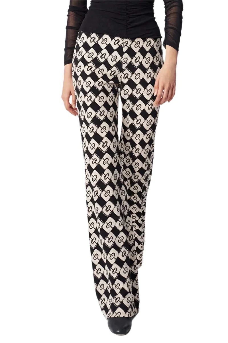 Панталони Dvf Brooklyn Pants DVFPL3Q004PYCKB B2384 paisley chainlink black