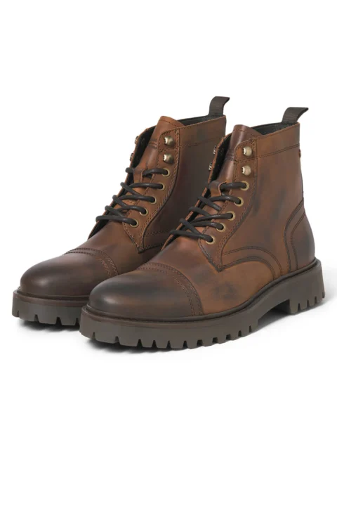 Боти Jfwenzo Leather Boot Sn 12262901 19-1322 TCX brown stone — снимка 2