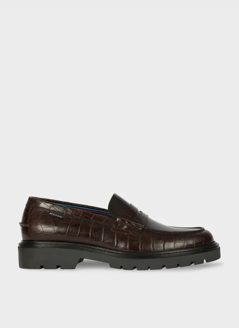 Мокасини с 'croc' ефект 'Bolzano' PS Paul Smith