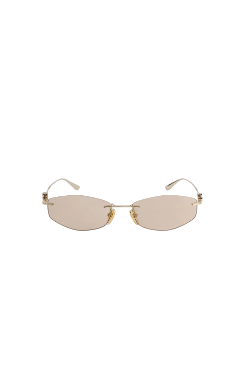 Women's Nano D-Frame Sunglasses in Light Gold