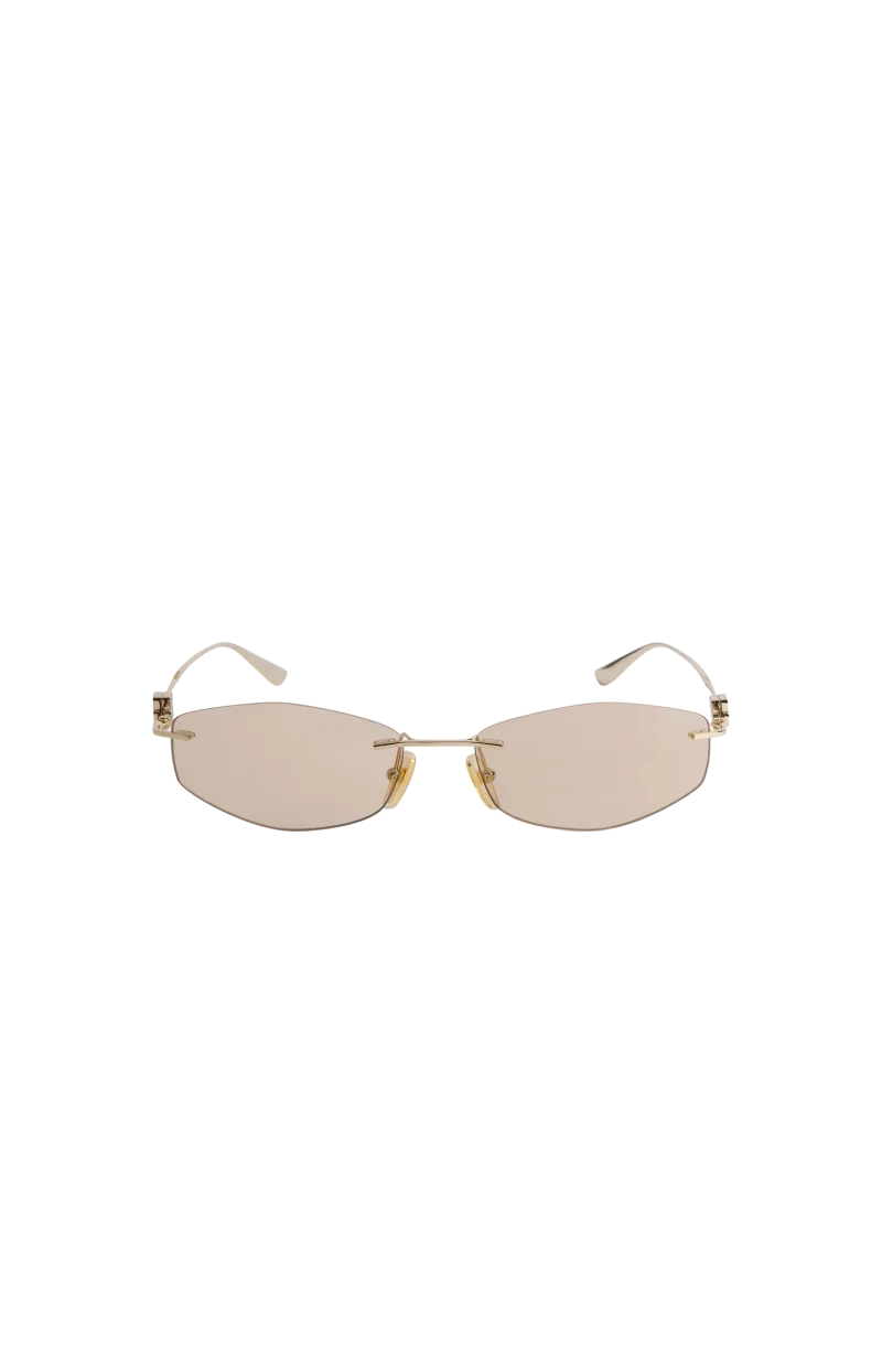 Women's Nano D-Frame Sunglasses in Light Gold