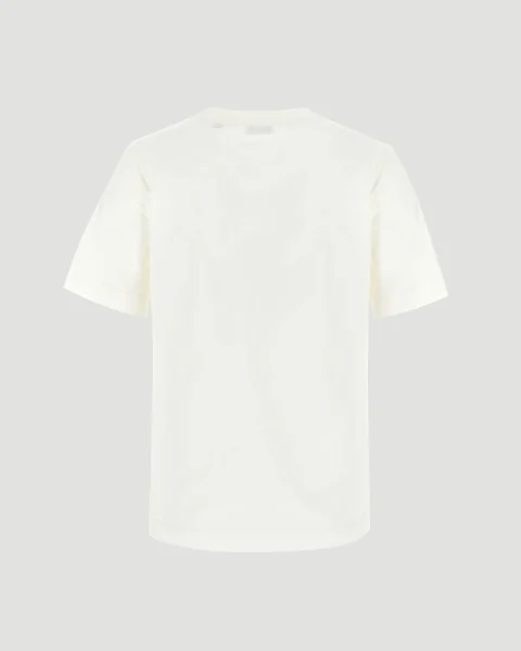 Cotton T-Shirt in Chalk — снимка 3