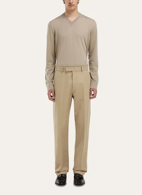 Панталон с памук и кашмир Ferragamo — снимка 6