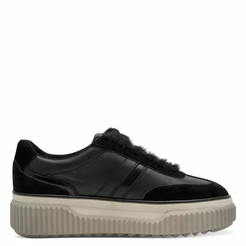 Дамски Сникърс TAMARIS – 1-23753-45-003 BLACK LEATHER — снимка 2