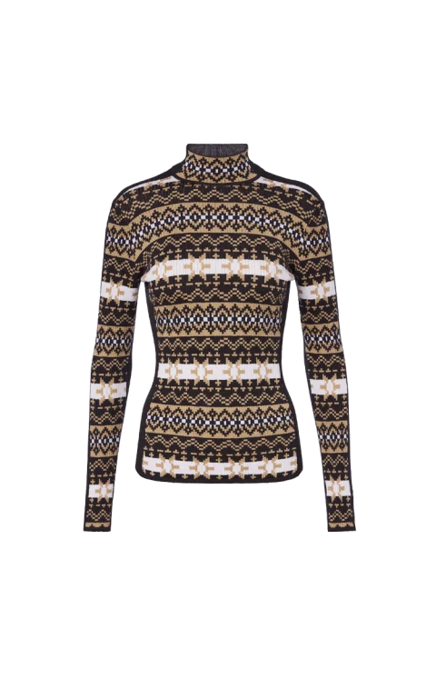 Merino Wool Sweater in Fair Isle Jacquard