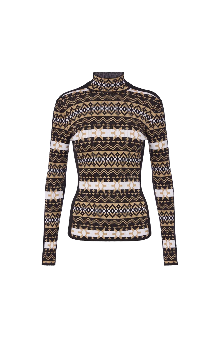Merino Wool Sweater in Fair Isle Jacquard
