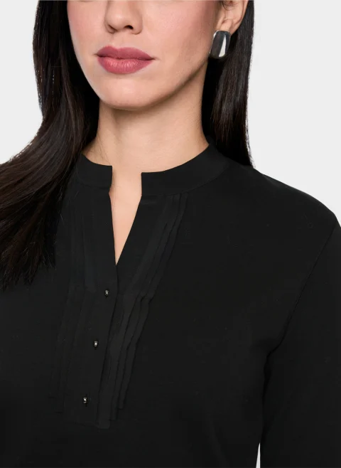 Блуза с детайли от коприна Marc Cain Collections — снимка 5