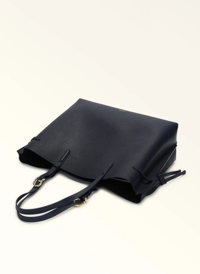 Кожена 'Tote' чанта Furla Ava Ink Blue Ink Blue — снимка 5