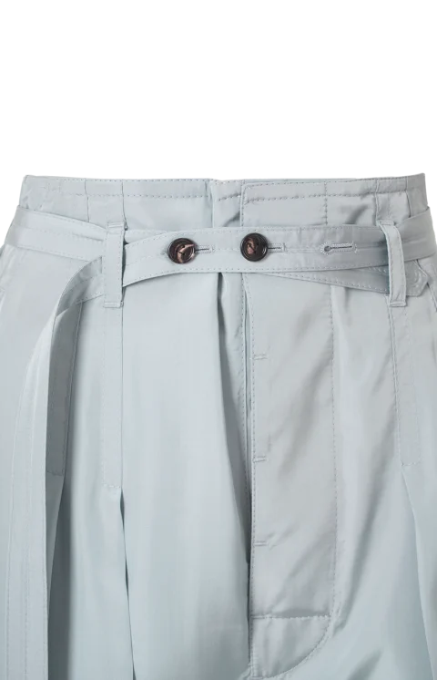 Wide-Leg Shorts in Blue Gravel — снимка 2