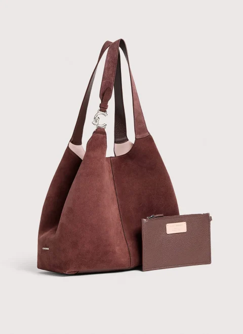 Велурена чанта Coccinelle C-Easy Large — снимка 7