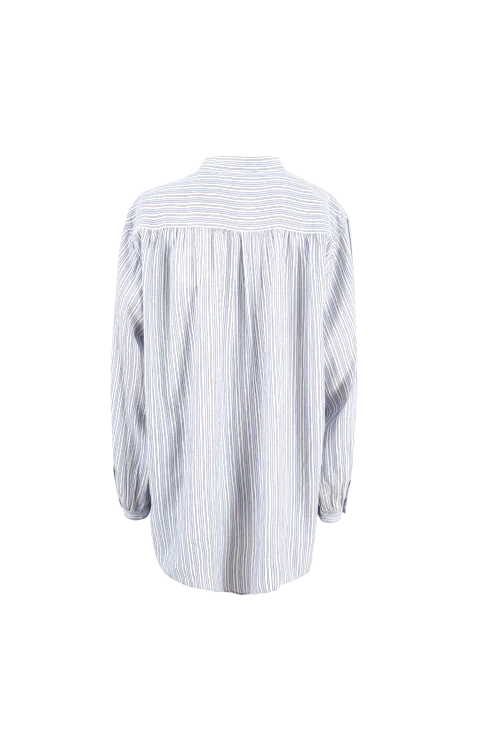 Sapha Striped Cotton Voile Blouse — снимка 2