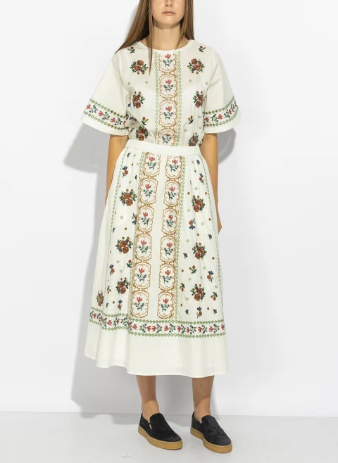 Пола с бродерия Weekend Max Mara Wkdfalla