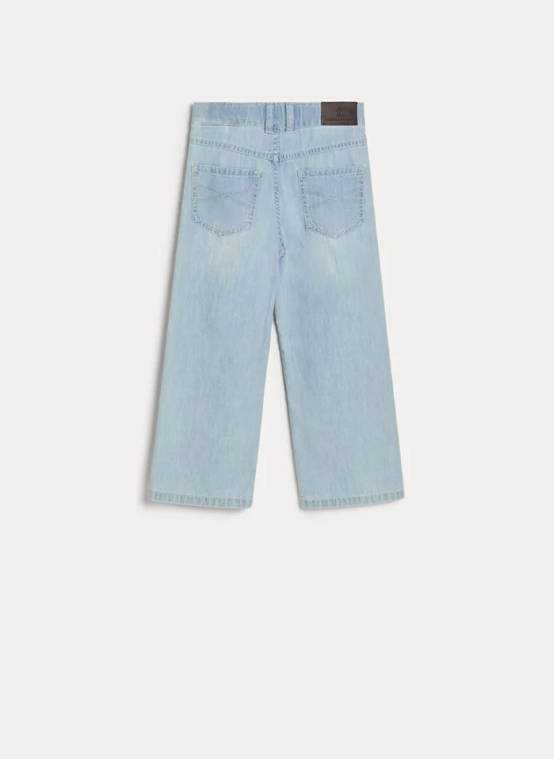 Деним с монили Brunello Cucinelli Kids 8-10 — снимка 6