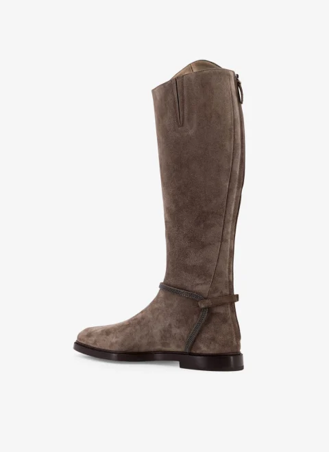 Велурени ботуши Brunello Cucinelli — снимка 2