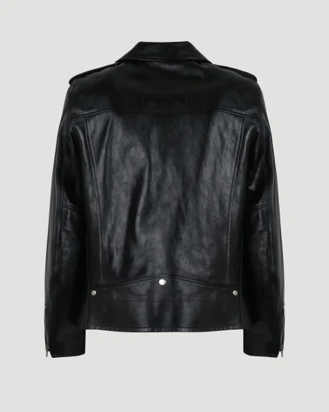 Classic Leather Biker Jacket — снимка 2