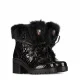 Дамски черни боти пух New Italia Shoes — снимка 5