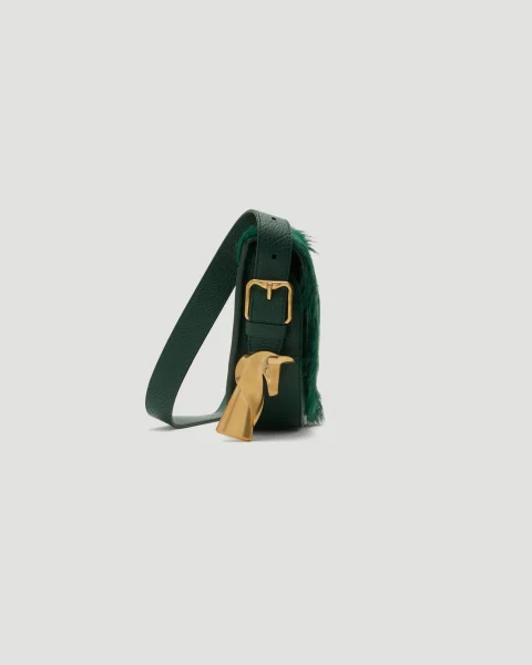 Chess Satchel Goat-Fur Bag — снимка 5