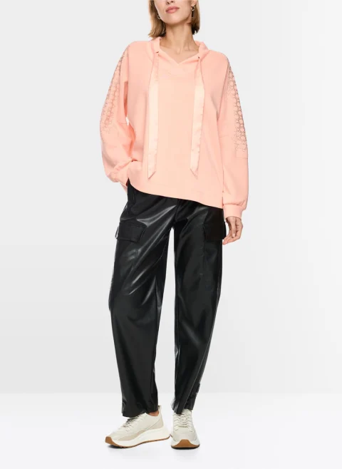 Суитшърт с декоративни кристали Marc Cain Sports — снимка 4