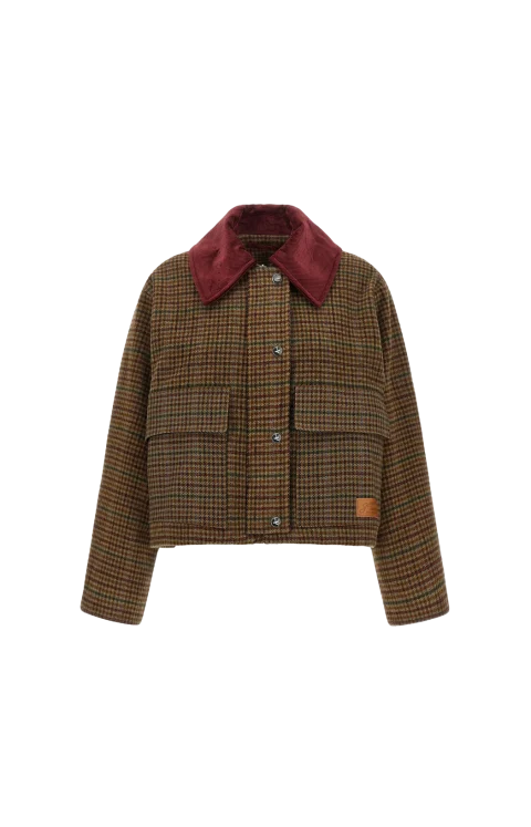Jacket in Multicolor Check Twill