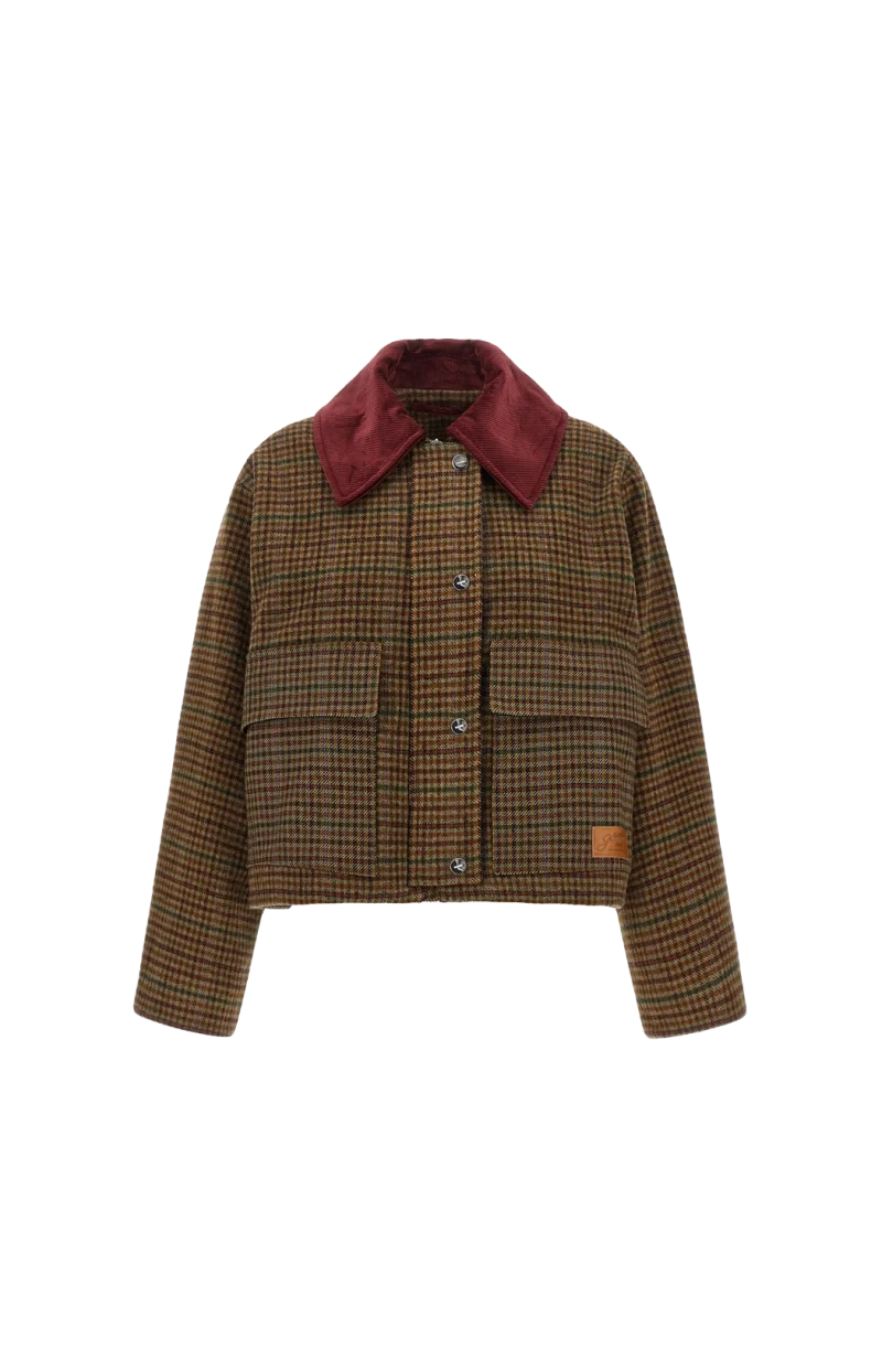 Jacket in Multicolor Check Twill