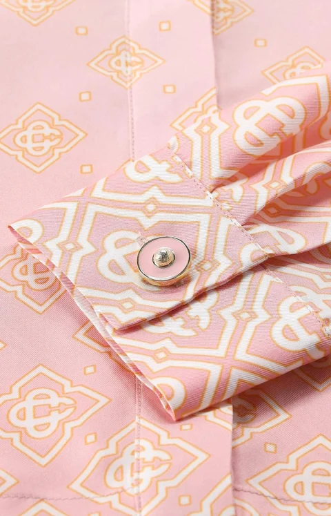 Degrade Monogram Long Sleeve Silk Shirt — снимка 3