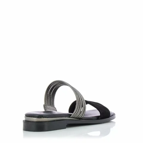 Дамски Равни Чехли TAMARIS – 1-1-27111-20 094 BLACK/PEWTER — снимка 2