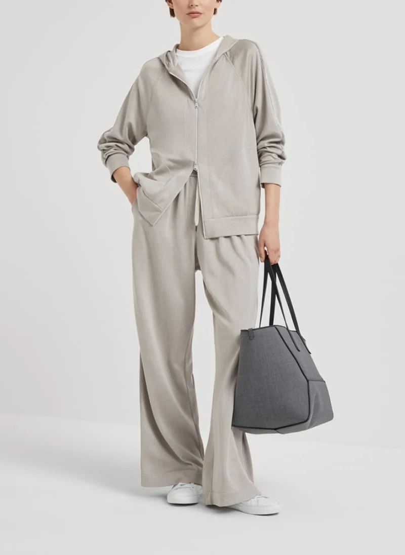 Тишърт с монили Brunello Cucinelli — снимка 5