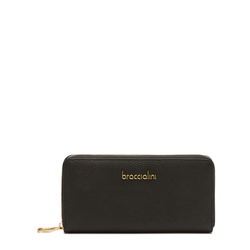 Дамски черен портфейл Basic Braccialini