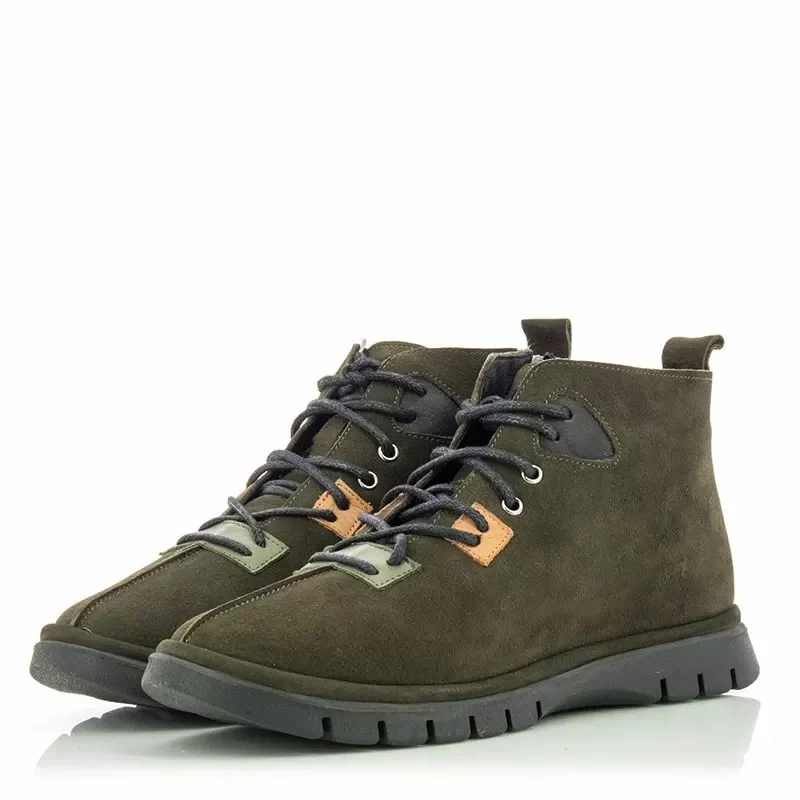 Дамски Равни Боти VERONELLA – 19087 CLOUDY KHAKI COMB. — снимка 2