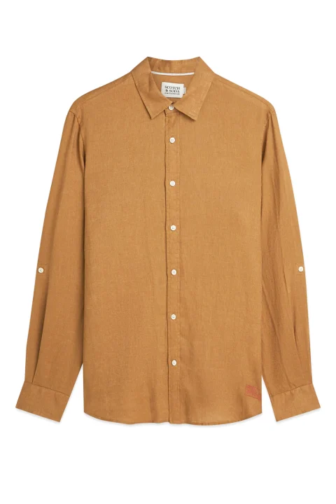 Риза Linen Regular Fit 183095 700 cathay spice
