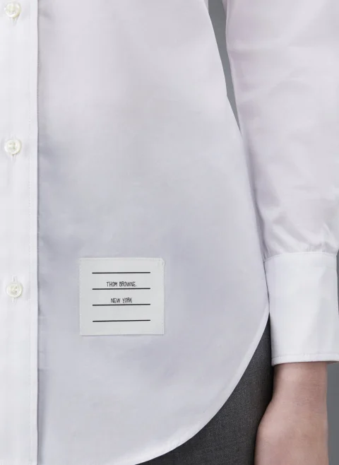 Класическа риза от памучен поплин Thom Browne — снимка 6
